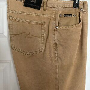 Ermenegildo Zegna Brown /Tan Jeans Made In Italy 100% Cotton 38X34